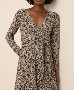 Organic Fit & Flare Wrap Dress