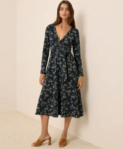 Organic Fit & Flare Wrap Dress