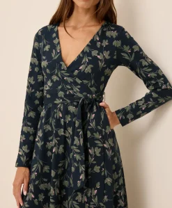 Organic Fit & Flare Wrap Dress