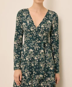 Organic Fit & Flare Wrap Dress