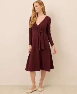 Organic Fit & Flare Wrap Dress