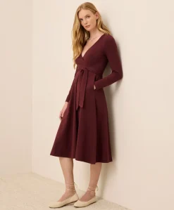 Organic Fit & Flare Wrap Dress
