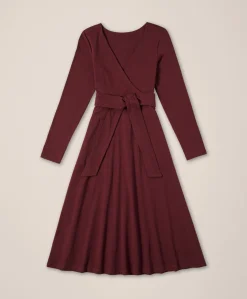 Organic Fit & Flare Wrap Dress
