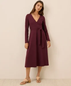 Organic Fit & Flare Wrap Dress
