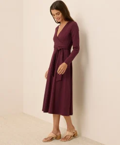 Organic Fit & Flare Wrap Dress