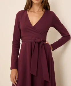 Organic Fit & Flare Wrap Dress