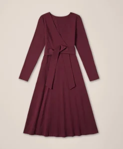 Organic Fit & Flare Wrap Dress