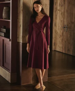 Organic Fit & Flare Wrap Dress