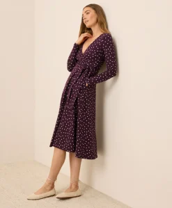 Organic Fit & Flare Wrap Dress