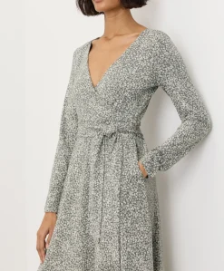 Organic Fit & Flare Wrap Dress