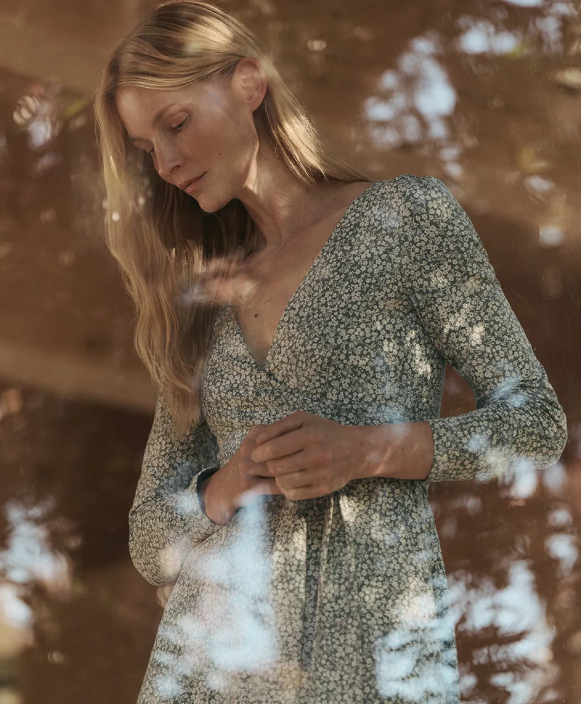 Organic Fit & Flare Wrap Dress