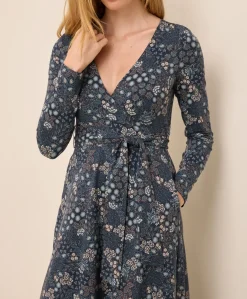 Organic Fit & Flare Wrap Dress