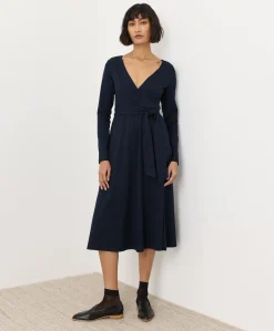 Organic Fit & Flare Wrap Dress