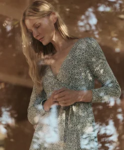 Organic Fit & Flare Wrap Dress