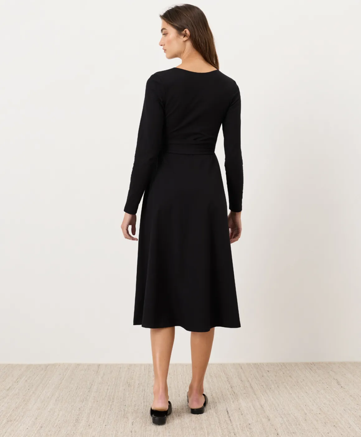 Organic Fit & Flare Wrap Dress