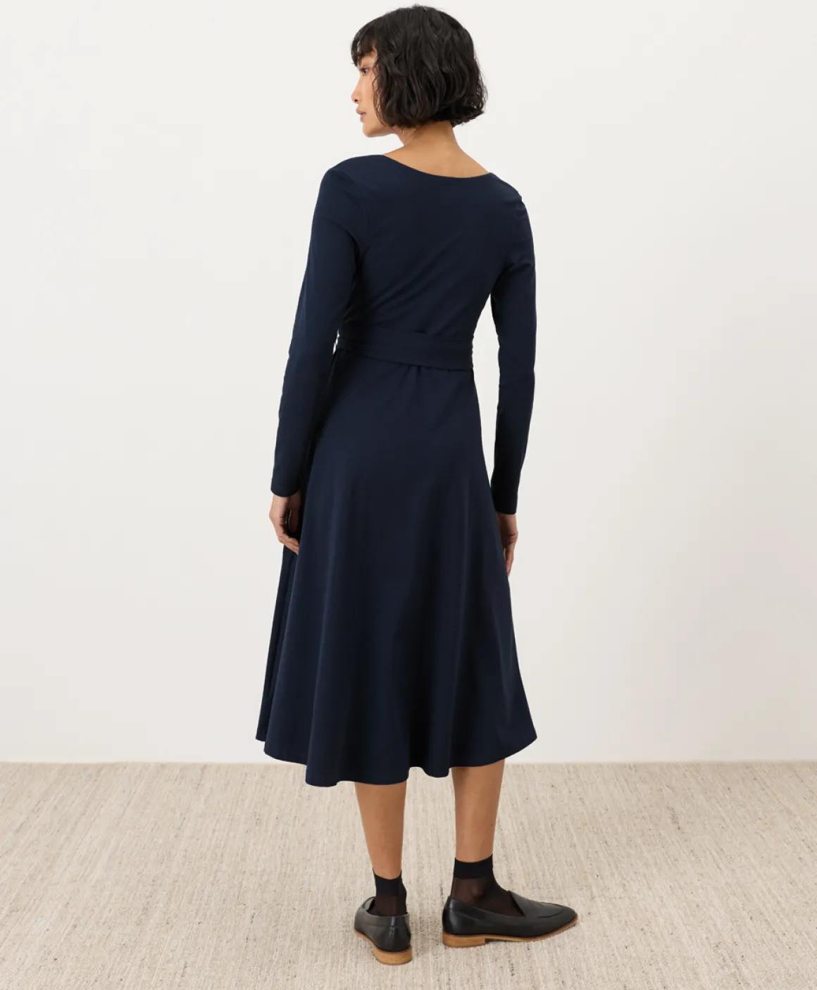 Organic Fit & Flare Wrap Dress