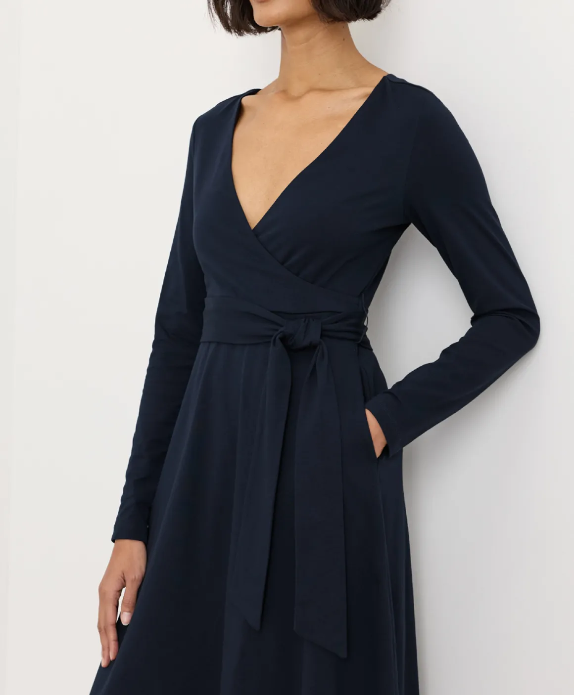 Organic Fit & Flare Wrap Dress