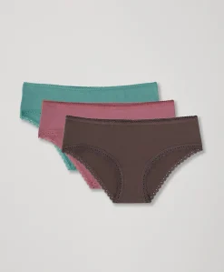 Organic Lace Cheeky Hipster 3-Pack
