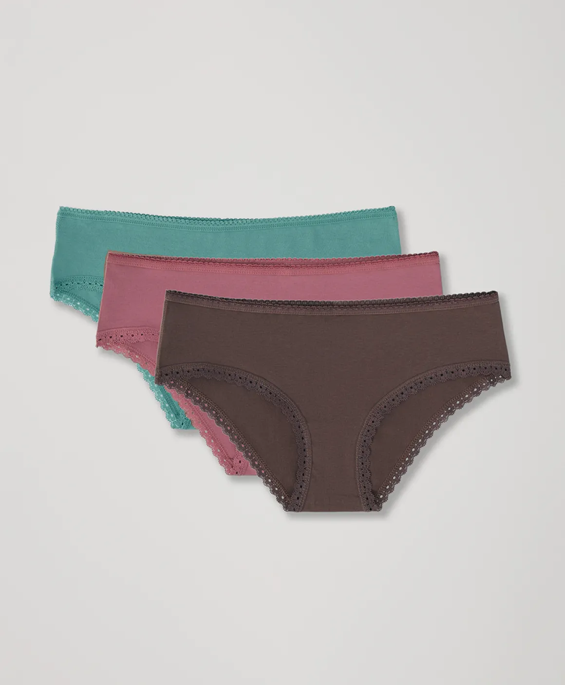 Organic Lace Cheeky Hipster 3-Pack