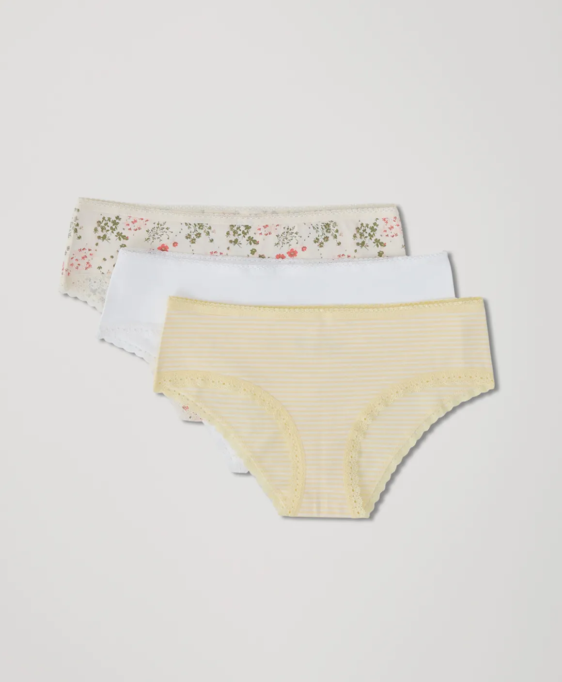 Organic Lace Cheeky Hipster 3-Pack