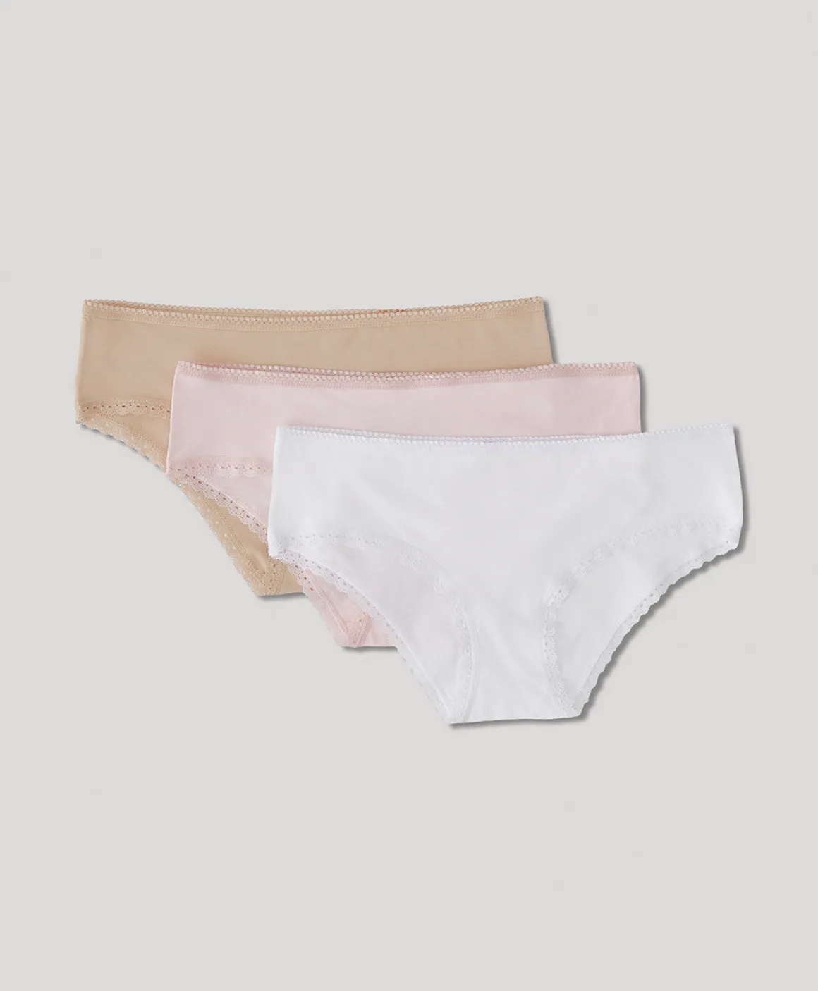 Organic Lace Cheeky Hipster 3-Pack