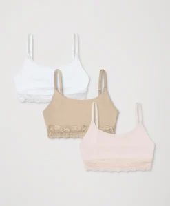 Organic Lace Modern Scoop Bralette 3-Pack