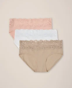 Organic Lace Waist Brief 3-Pack