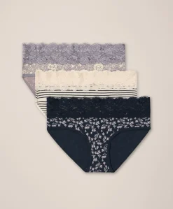 Organic Lace Waist Brief 3-Pack