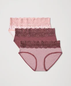 Organic Lace Waist Brief 3-Pack