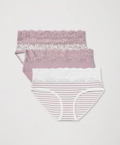 Organic Lace Waist Brief 3-Pack