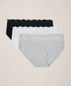 Organic Lace Waist Brief 3-Pack