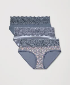 Organic Lace Waist Brief 3-Pack