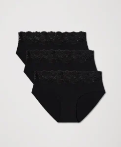 Organic Lace Waist Brief 3-Pack