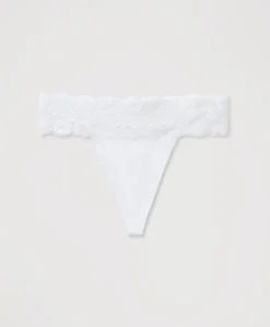 Organic Lace Waist Thong