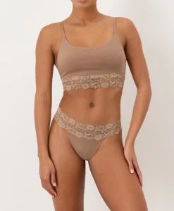 Organic Lace Waist Thong
