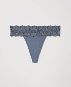 Organic Lace Waist Thong