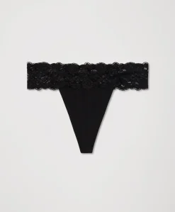 Organic Lace Waist Thong