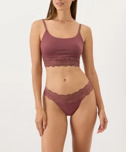 Organic Lace Waist Thong 3-Pack