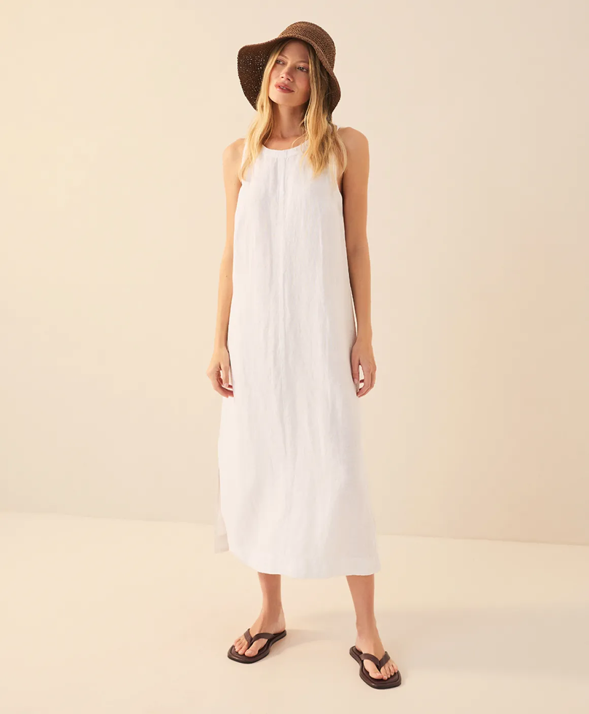 Organic Linen Easy Tank Dress