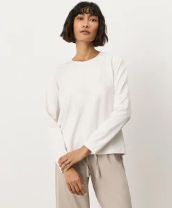 Organic Luxe Essential Crewneck Long Sleeve Tee