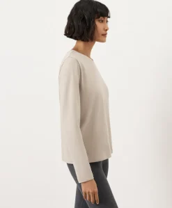 Organic Luxe Essential Crewneck Long Sleeve Tee