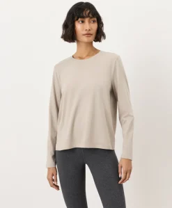 Organic Luxe Essential Crewneck Long Sleeve Tee