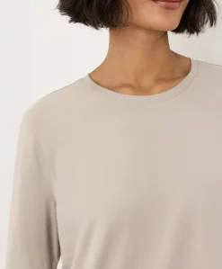 Organic Luxe Essential Crewneck Long Sleeve Tee