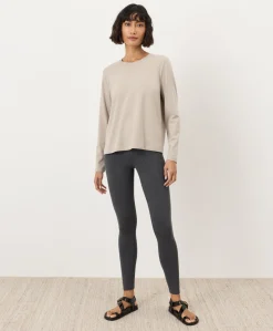 Organic Luxe Essential Crewneck Long Sleeve Tee