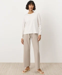 Organic Luxe Essential Crewneck Long Sleeve Tee