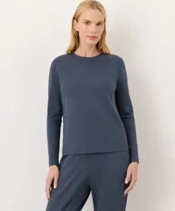 Organic Luxe Essential Crewneck Long Sleeve Tee