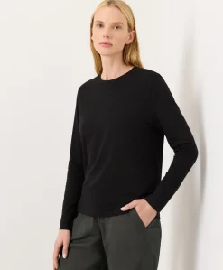 Organic Luxe Essential Crewneck Long Sleeve Tee