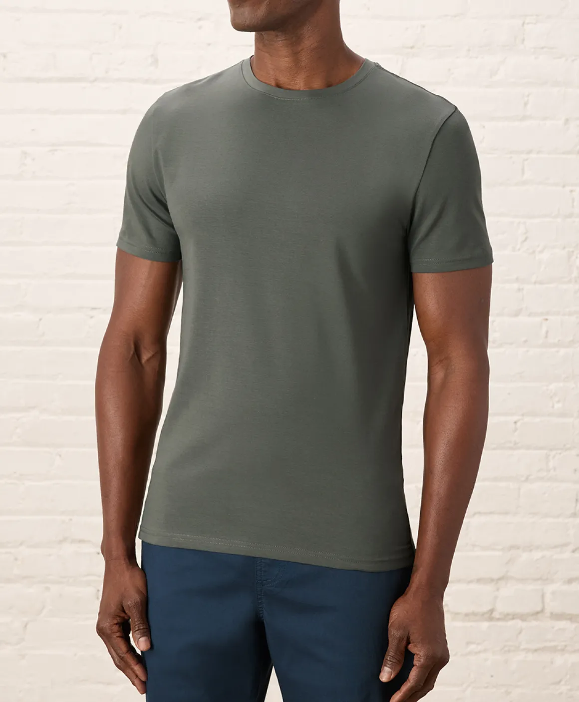 Organic Luxe Essential Slim Fit Crewneck Tee