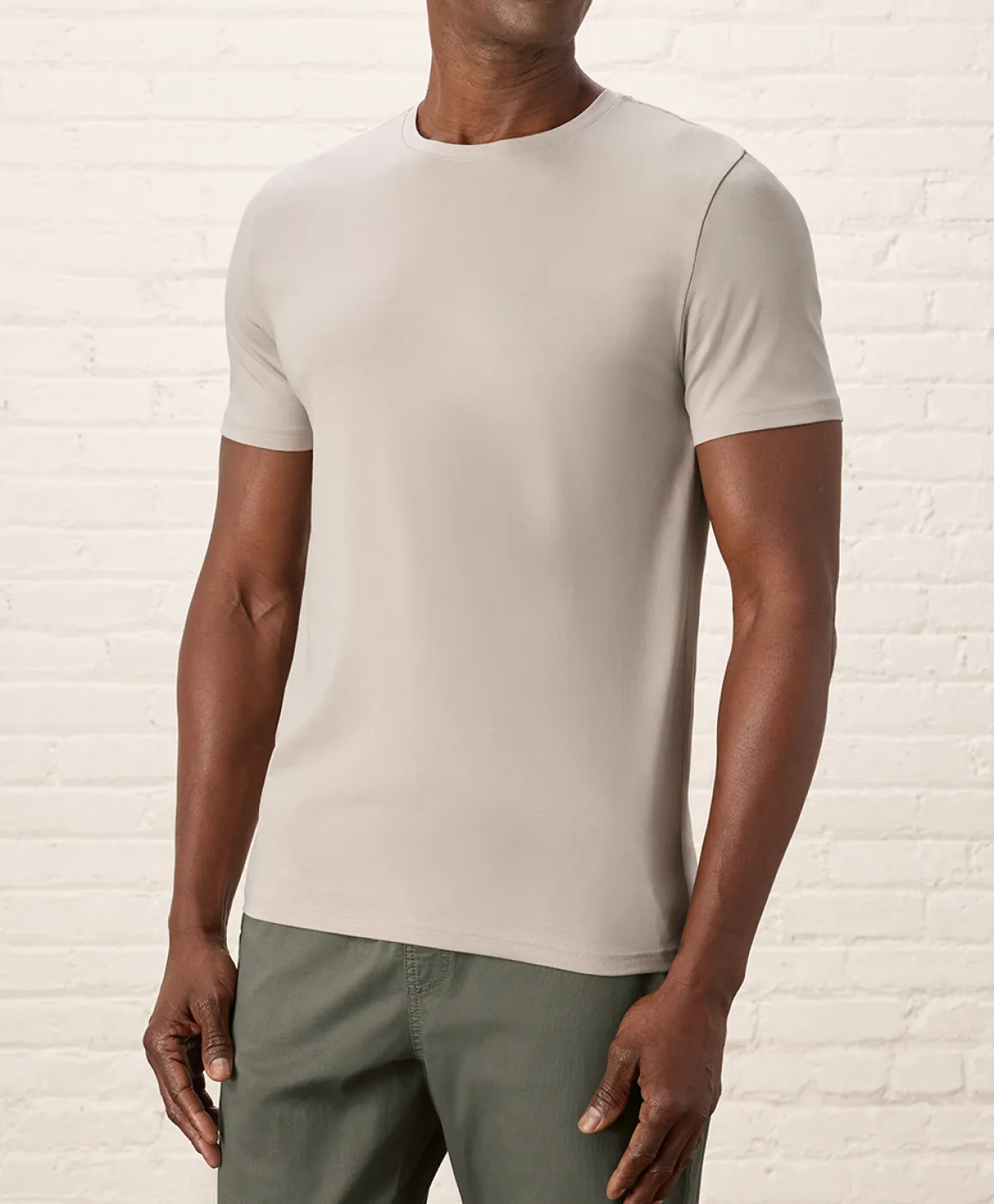 Organic Luxe Essential Slim Fit Crewneck Tee