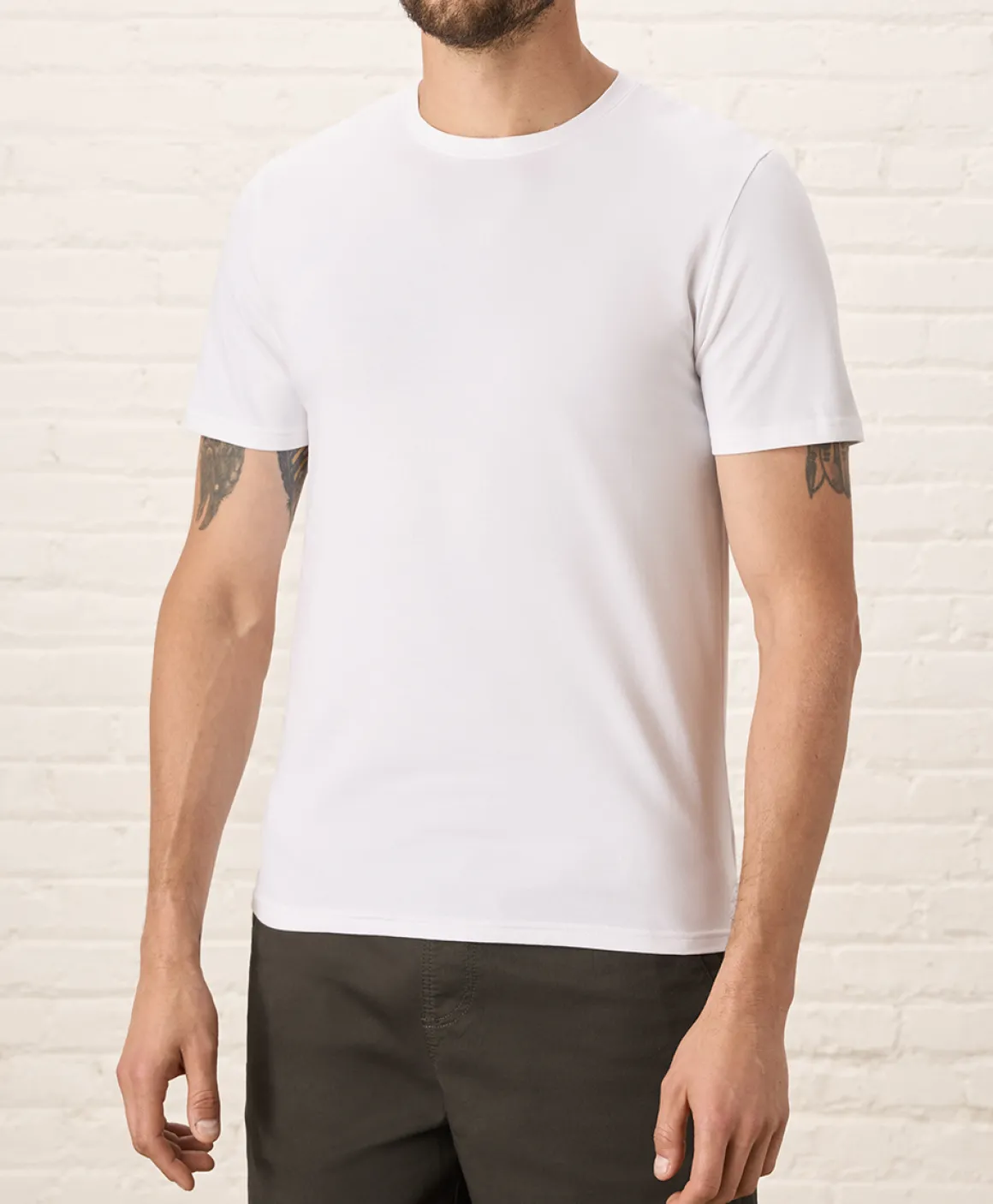 Organic Luxe Essential Slim Fit Crewneck Tee